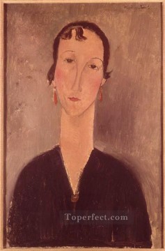 woman with earrings Amedeo Modigliani Oil Paintings